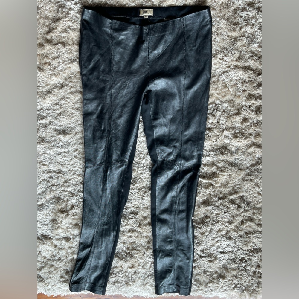 June Leather Slim Cut Pants